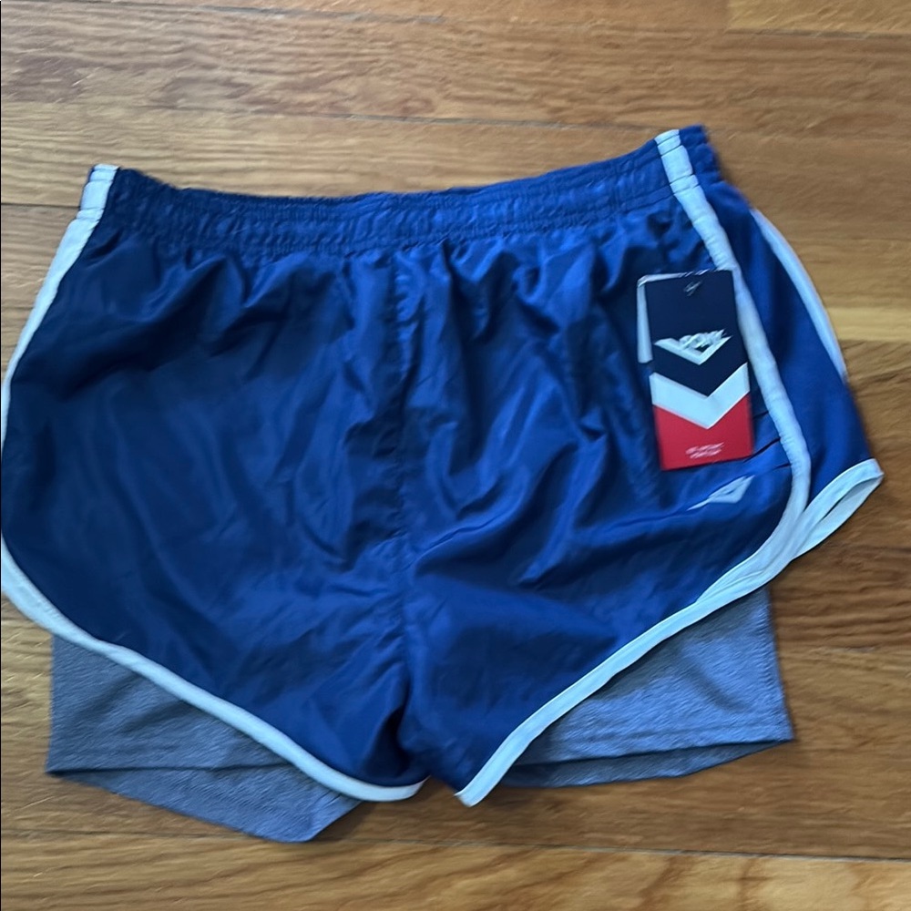 Pony Women's Athletic Shorts - Blue and Gray
